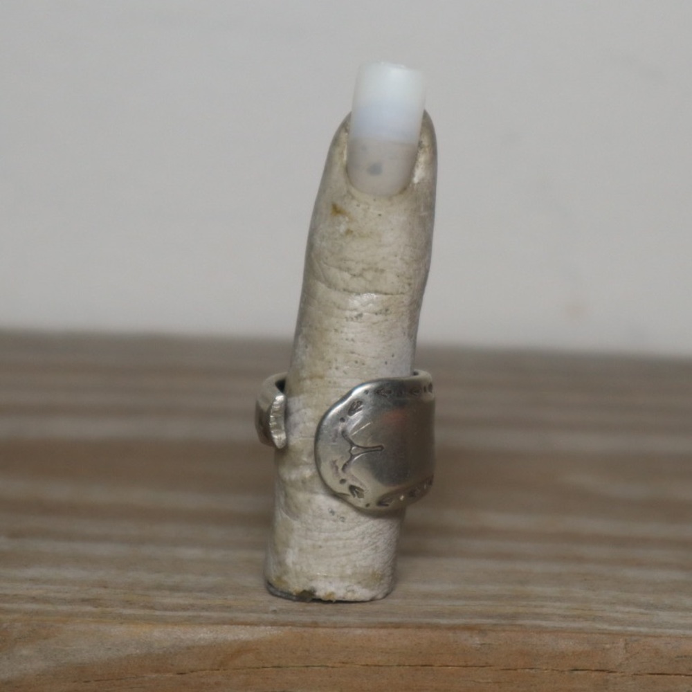 Simple Silver Spoon Ring Size 5.5 - image 1
